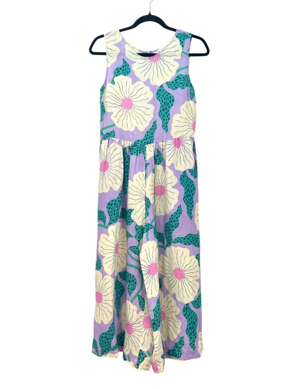 Gorman Petal Power Linen Floral Jumpsuit Purple Size 6 Pre-Loved